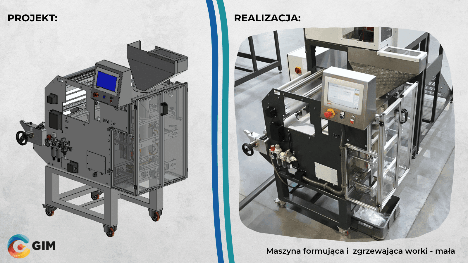 Mała maszyna formująca i zgrzewająca worki - projekt i realizacja