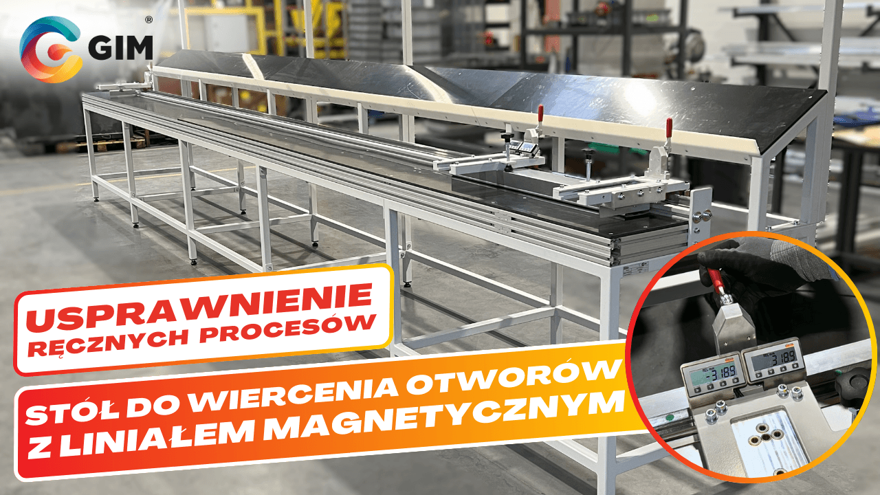 Stół do wiercenia otworów z liniałem magnetycznym GIM
