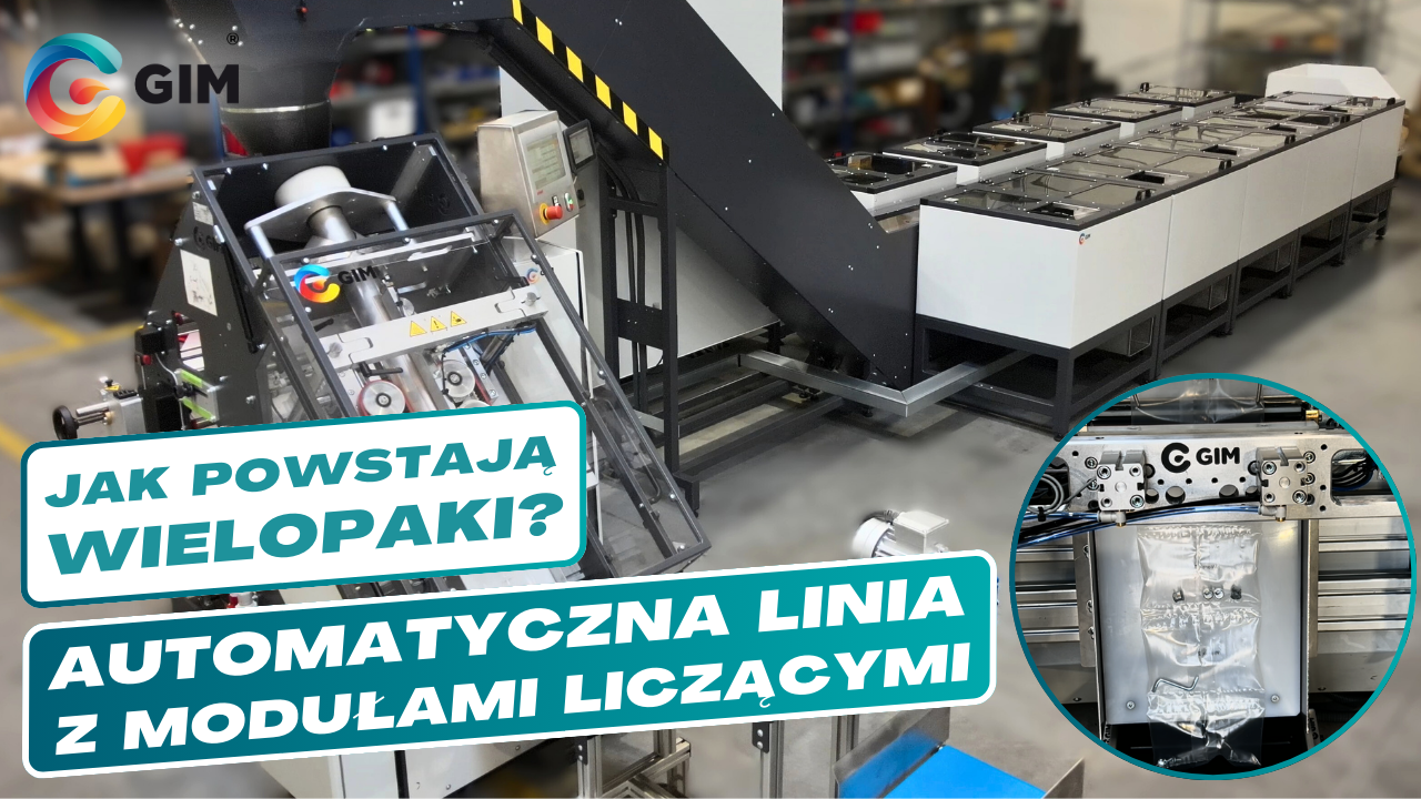 Automatyczna linia pakująca z modułami liczącymi – maszyna do produkcji wielopaków foliowych GIM