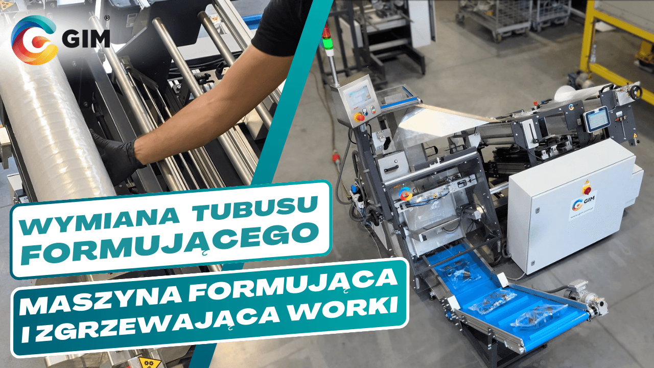 Maszyna do pakowania detali w worki foliowe – proces zmiany tubusu formującego