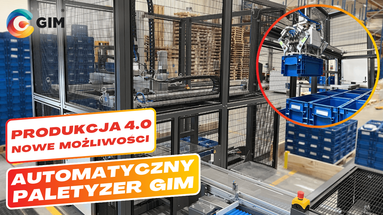 Automatyczny system paletyzacji pojemników KLT – Paletyzer GIM